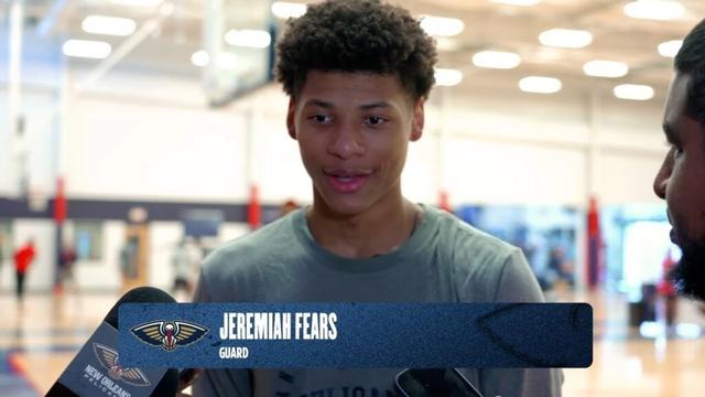 Jeremiah Fears talks Zion, Back to Basketball Open Practice | New Orleans Pelicans