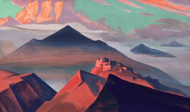 Painting by Nicholas Roerich. From Holy Mountains series.