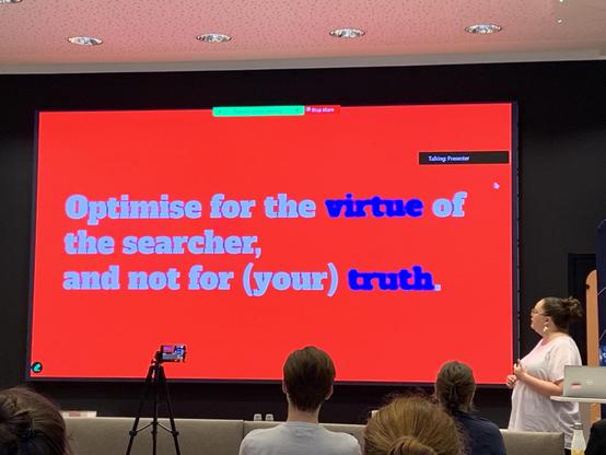 "Optimise for the virtue of the searcher, and not for (your) truth."