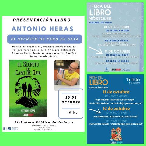 carteles de presentación y ferias del libro de Antonio Heras