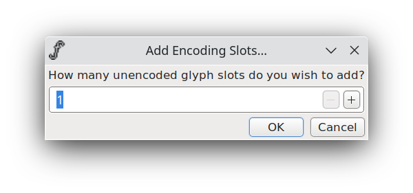 Screenshot of a simple dialog with a numerical field input