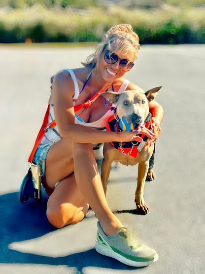 Me & Ziggy after a long hard day playing in the waves.