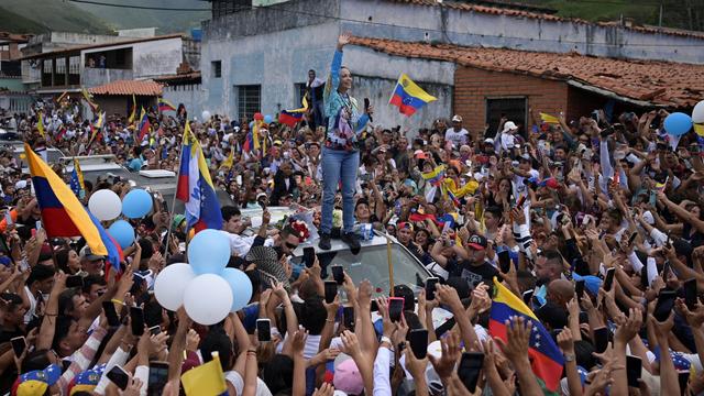 Maria Corina Machado en Mérida (Venezuela) en junio de 2024.