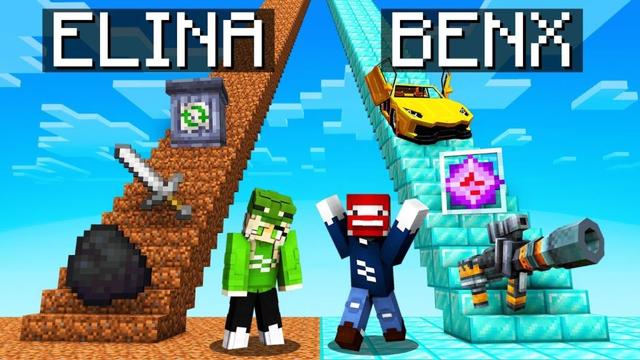 DUMM TREPPE gegen SCHLAUE TREPPE in Minecraft