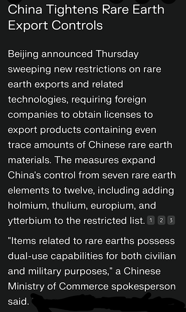 China Tightens Controls On Rare Earth Minerals