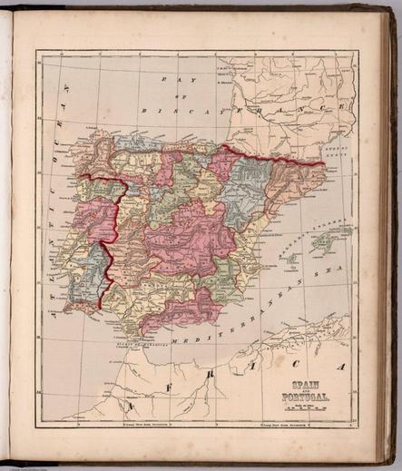 An old map of Spain, Portugal from the website linked in the post.