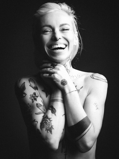 Happy laughing woman.