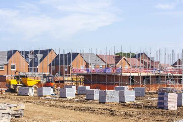 Housing estate under construction. Swansea’s Local Development Plan promised 7,000 homes, but fewer than 300 have been delivered as major sites stall.