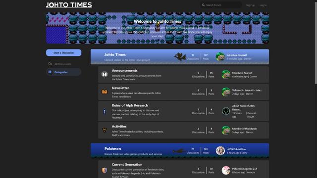 A screenshot from the Johto Times community forum

Join us today! https://forum.johtotimes.com