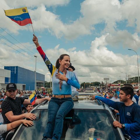 María Corina Machado at a rally last year.