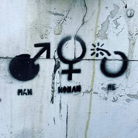 Man, woman,  me
