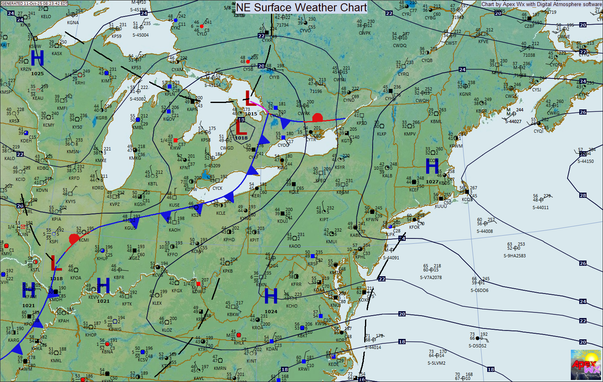 NE Surface Weather Chart