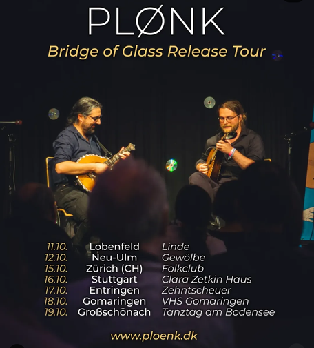 Another picture of the two guys for a tour poster of the duo Plønk: had to https:/www.ploenk.dk to check their tourdates!