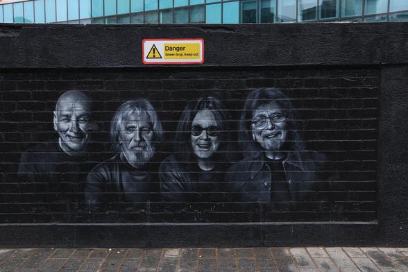 Artwork by Mr Murals in Birmingham (UK) dedicated to the heavy metal band Black Sabbath