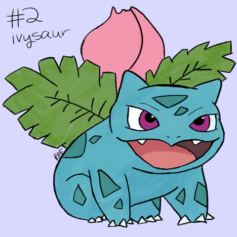 digital illustration of Ivysaur