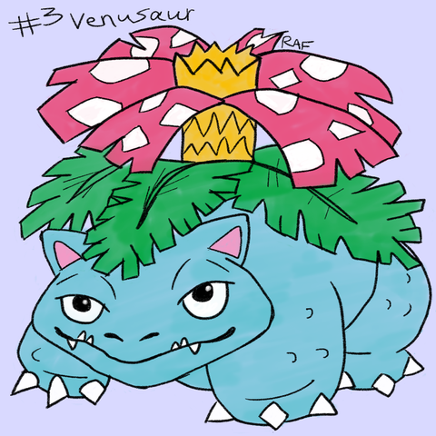 digital illustration of Venusaur
