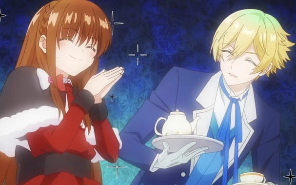 Iaana being waited on by a handsome butler