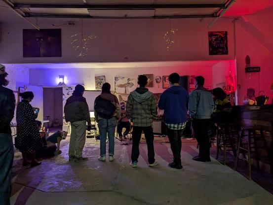 interior music venue — night