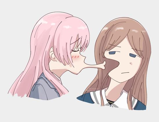"maomao" avoiding kiss meme but it's anosoyo