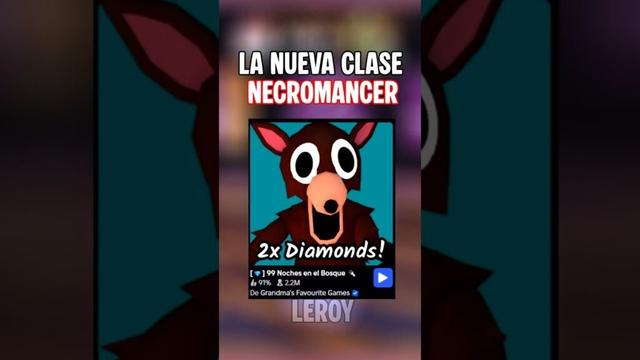 Nueva clase necromancer de 99 noches en el bosque #roblox #leroy