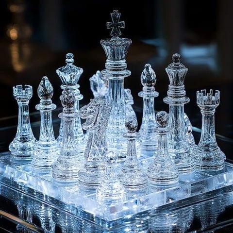 Crystal chess set