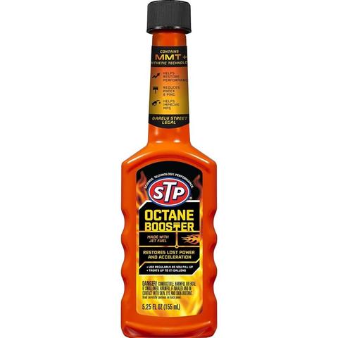 SP
OCTANE
BOOSTER
MADE WITH
JET FUEL
RESTORES LOST POWER
AND ACCELERATION
"USE REGULARLY AS YOU FILL UP
. TREATS UP To 21 CALLONs