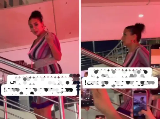 صحيفة المرصد - بالفيديو.. الفنانة رانيا يوسف تنفعل على مصور: أنت بتصورني من تحت!؟