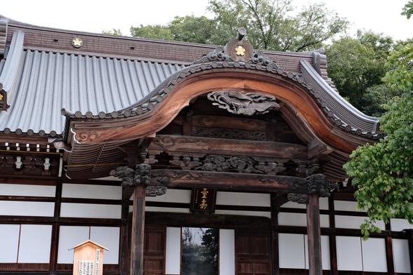 The facade of the main temple building