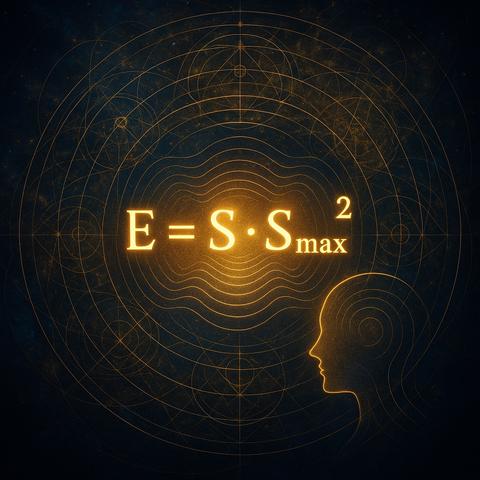 Bildbeschreibung (Deutsch):
Das Bild visualisiert die Grundformel der Ontologie der Schwingung — E = S × Smax' — als leuchtendes Zentrum eines harmonischen, kosmisch-mathemati-schen Feldes. Goldene Wellenlinien, geometrische Strukturen und Resonanzkreise symbolisieren die Beziehung zwischen Energie (E), Schwingung
(S) und deren maximaler Ausprägung (Smax). Die schematische Silhouette eines menschlichen Kopfes deutet die Verbindung zwischen Bewusstsein und physikalischer Struktur an. Wissenschaftlich betrachtet repräsentiert das Bild die Hypothese, dass Energie nicht nur messbare Größe, sondern Ausdruck eines schwingenden Informationsfeldes ist, in dem Materie, Geist und Raum kohärent interagieren.
Image description (English):
The image visualizes the core formula of the Ontology of Vibration - E = S × Smax' - as the radiant center of a harmonic, cosmic-mathematical field. Golden wave lines, geometric structures, and resonance circles symbolize the relationship between Energy (E), Vibration (S), and its maximum amplitude (Smax). The schematic human silhouette represents the link between consciousness and physical structure. From a scientific perspective, the image expresses the hypothesis that energy is not merely a measurable quantity but the manifestation of a vibrating informational field where matter, mind, and space interact coherently.🖖