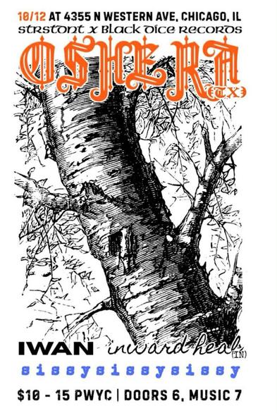 Oshera (Tx) / Inward Heal (In) / Sissy / Iwan Screamo Night at the American Legion Post