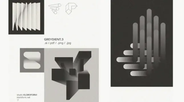 Greydient 3 Graphics by Kloroform