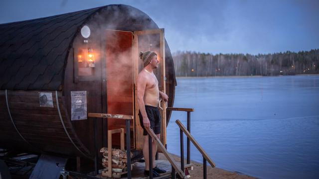 Una sauna en Tampere, Finlandia, la capital mundial de las saunas.