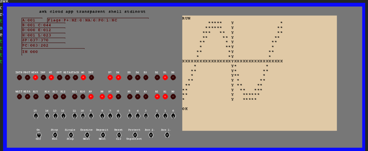 Altair simulator running 4k basic from mid 70s and a graph program in basic