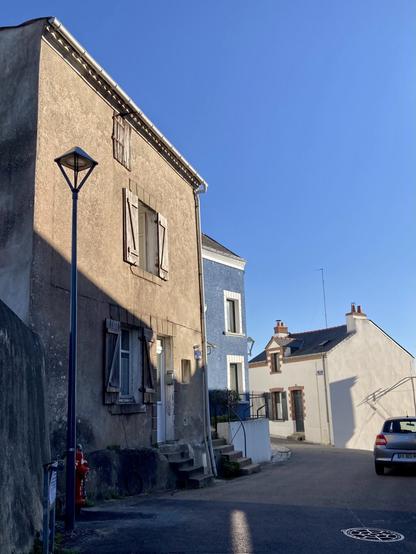 Okd houses in the streets of Indre, near Nantes