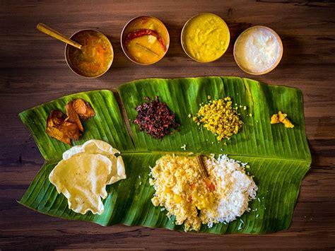 Banana leaf with food on it, reducing the need of utensils!