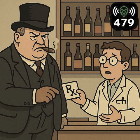 Winston Churchill scored a pretty incredible prescription from a NY doctor in the 1930s: a prescription for booze.  Which was kind of a big deal considering it was prohibition, and that was about the only way you could legally get your drink on in the US.   Anyway, that's what this picture of a doctor handing an Rx note to Churchill is all about.