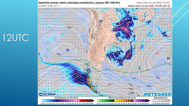 Modelos tonos azules lluvia
amarillos a verde Nieve