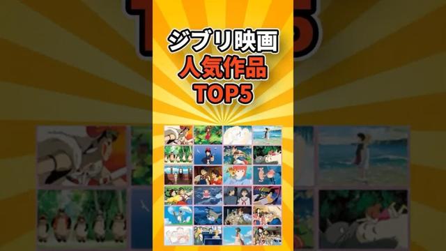ジブリ映画人気作品TOP5#ゲーム #映画 #おもちゃ #ショート動画 #いまどきランキングZ