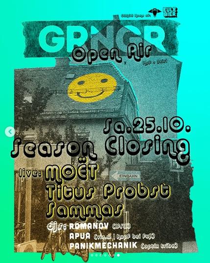 GRNGR: Open Air Konzert | SEASON CLOSING