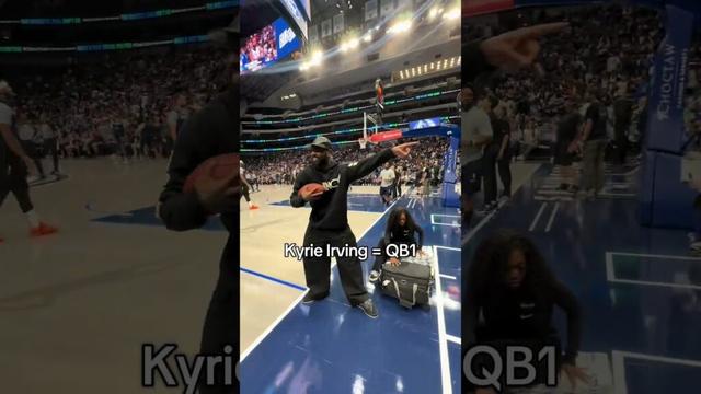 Kai can do it all 🏈 #kyrieirving #fanlove #dallasmavericks
