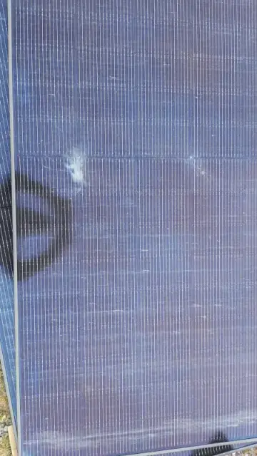 Flecken auf Solar Panel.