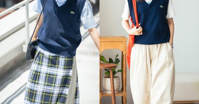 Tシャツとニットベストは相思相愛。ポカポカな秋晴れの日に着回したいコーデ2選【FUDGE FRIEND おしゃれさんの毎日コーディネート｜UMI】 | FUDGE FRIEND | ファッション