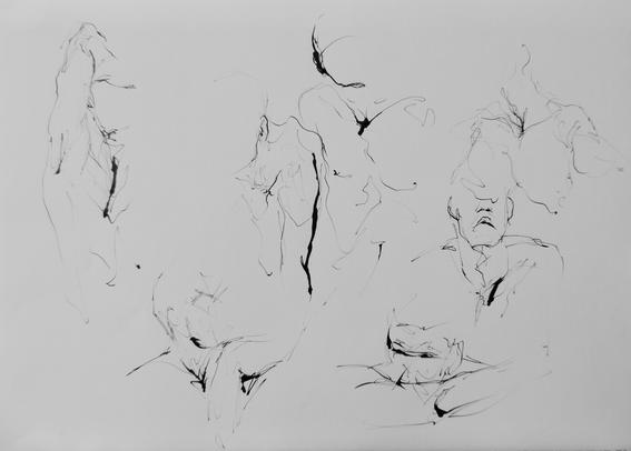 Portrait study of a male art model