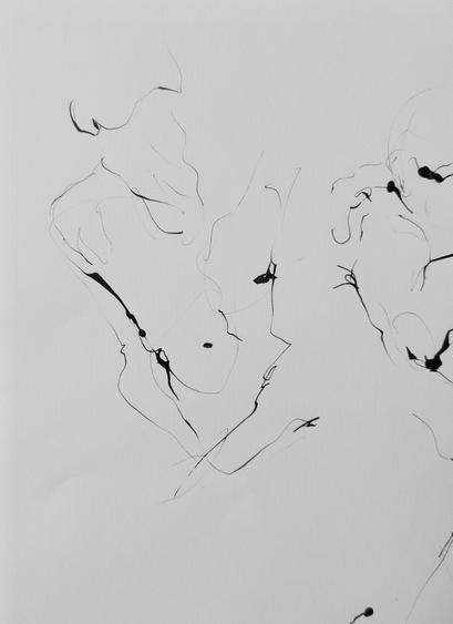 Portrait study of a male art model