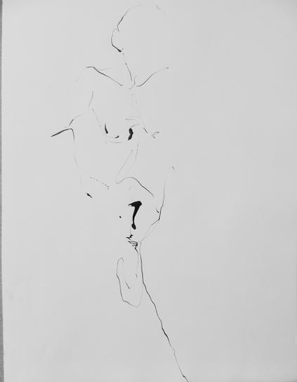 Portrait study of a male art model