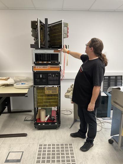 Me showing the Digital PDP8 Straight eight in the mini-computer section