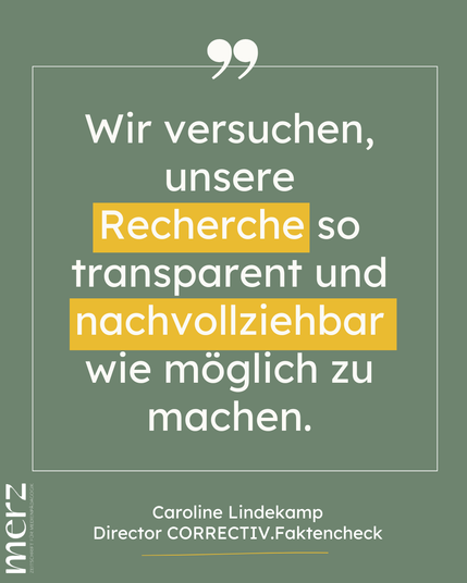 "Wir versuchen, unsere Recherche so transparent und nachvollziehbar wie möglich zu machen."