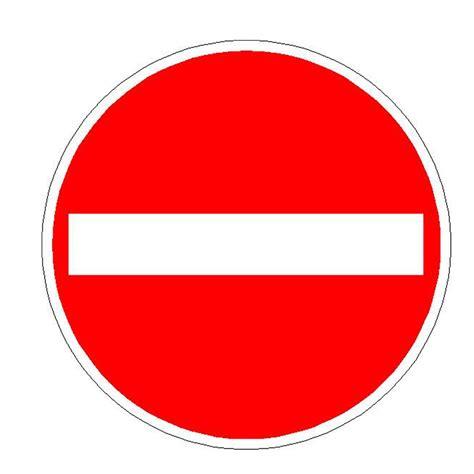 Rotes rundes Verkehrsschild mit einem weißen waagrechten Balken in der Mitte.