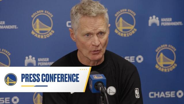 Steve Kerr Recaps Warriors Preseason Loss at Lakers | Oct. 12, 2025