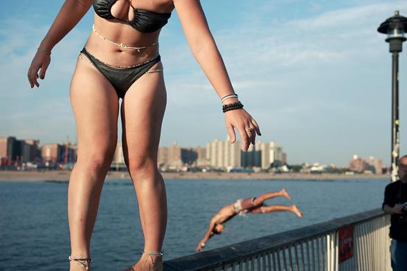 9/7/25 Lifeguards diving from Steeplechase Pier after the end of the last shift of the summer. Nikon Zf. Nikkor Z 40mm 1:2.

<a href="https://www.instagram.com/dtanist/" rel="noreferrer nofollow">www.instagram.com/dtanist/</a>